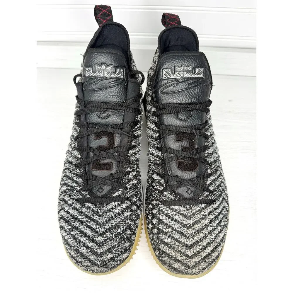 Nike LeBron 16 Oreo Mens Size 12 Black White Basketball Shoes AO2588-006